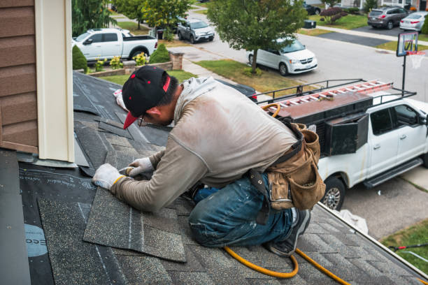Professional Flat Roof Repair technician working in Lowder, IL